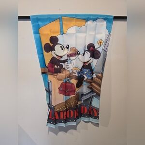 Mickey and Minnie Happy Labor Day Flag